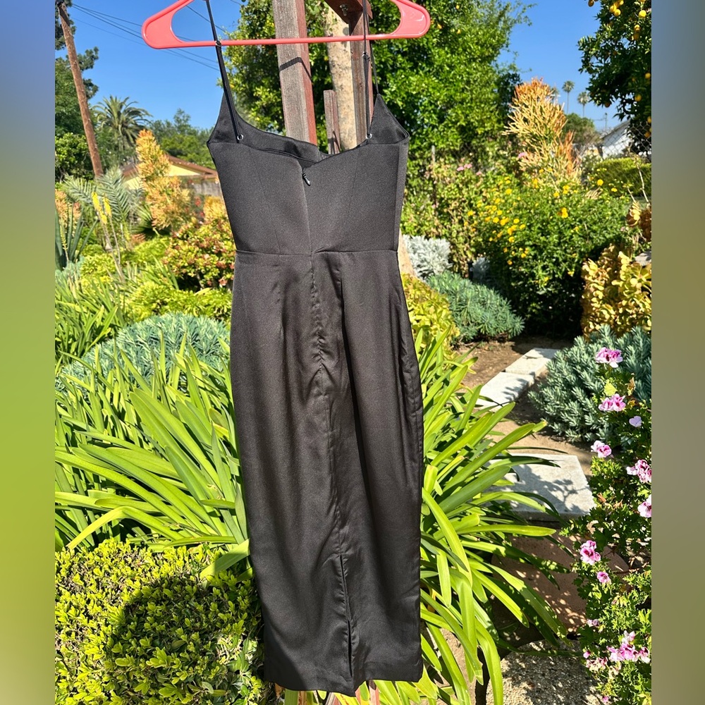 House of CB Anais Satin Corset Dress BLACK Size XS midi - Picture 7 of 8